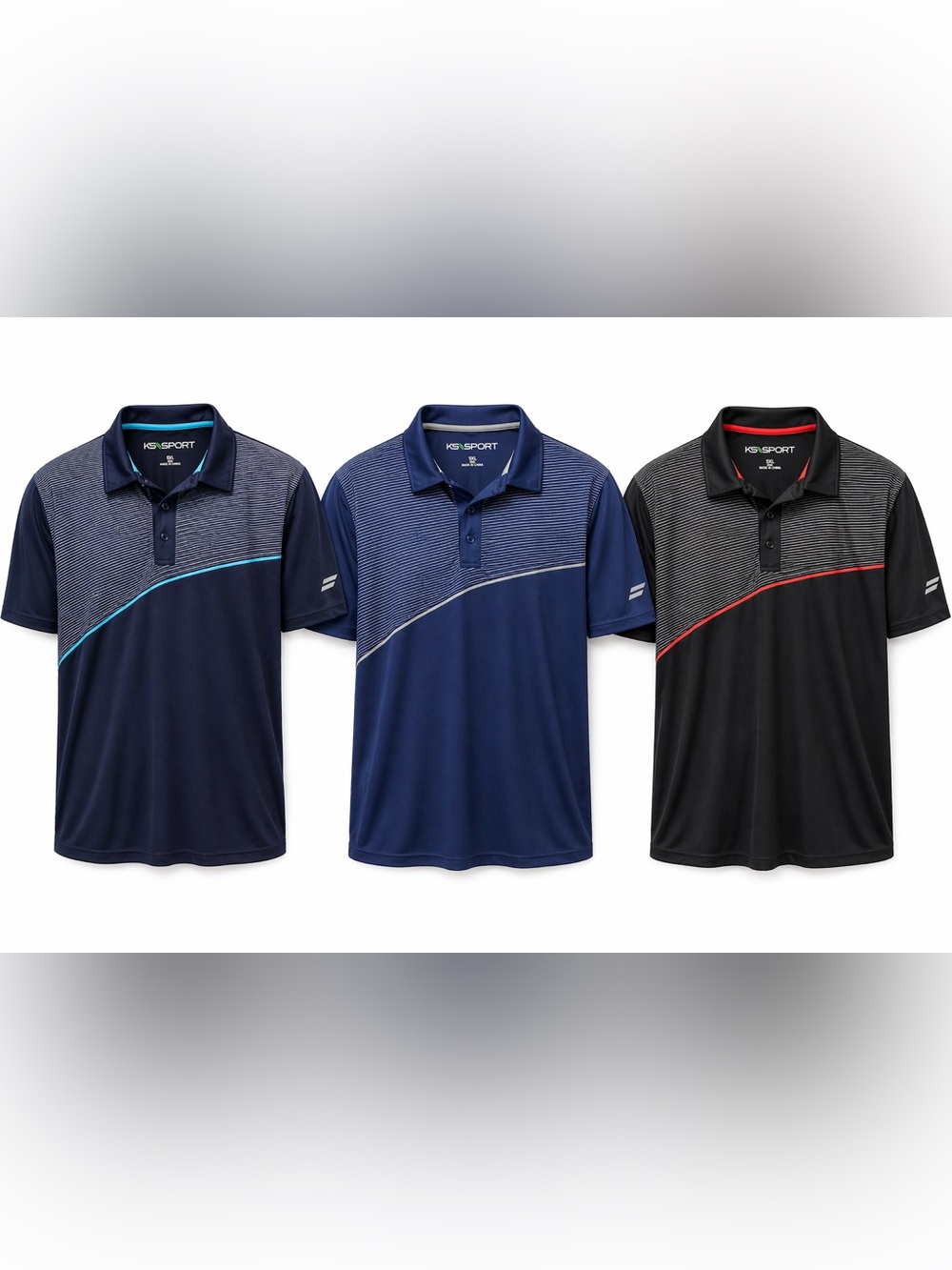 Mens 5XL Big Polo Shirt Lot KS Sport Golf Athletic Performance 3 Shirts